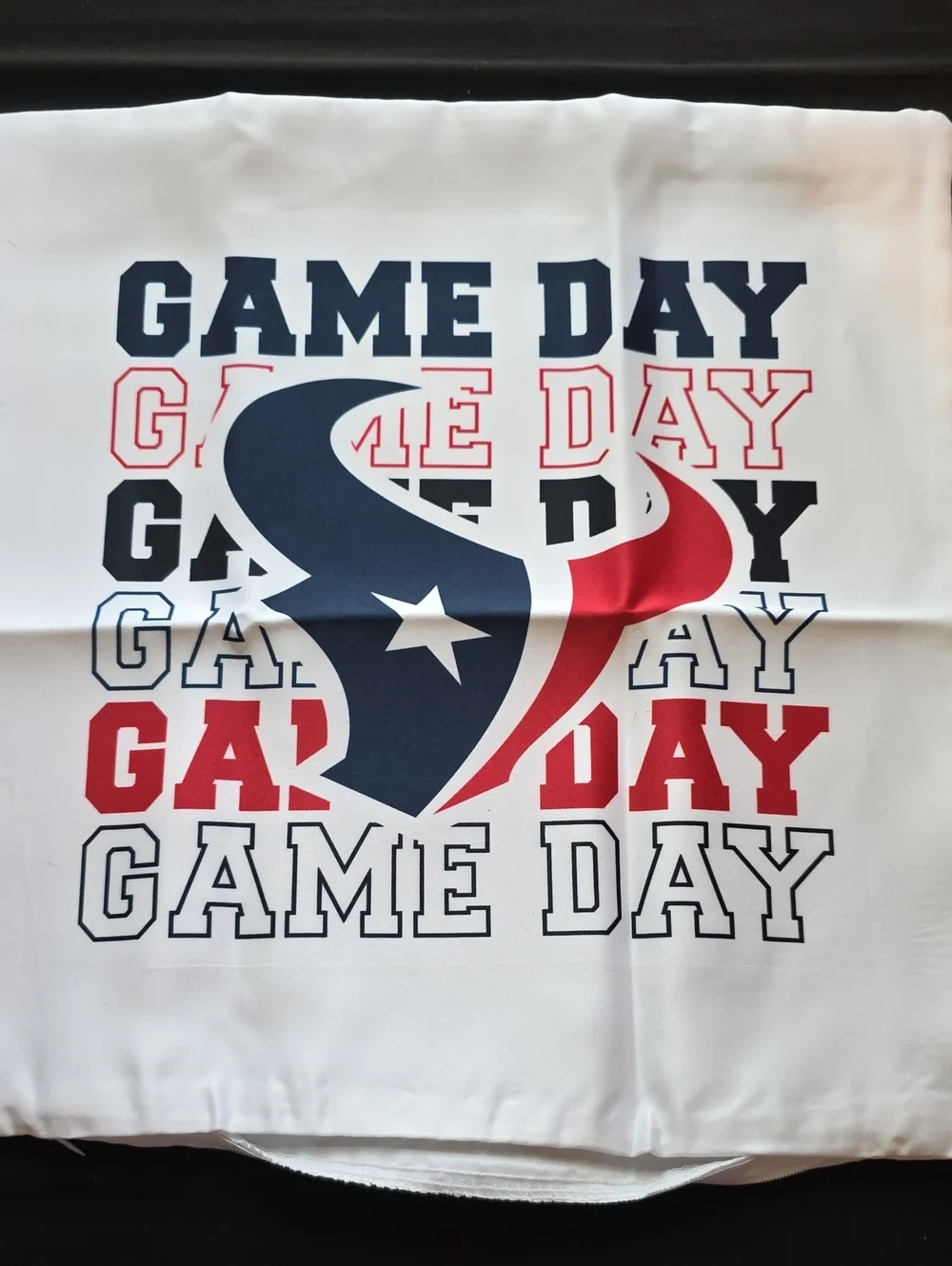 Houston Texans Game Day Graphic Pillowcase - White with Navy & Red